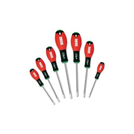 SERIE DI 7 GIRAVITI CON IMPRONTA TORX  USAG 322 STX S7