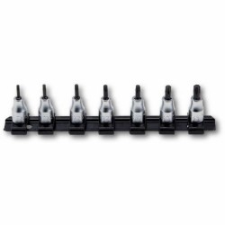 SERIE DI 7 CHIAVI A BUSSOLA PER VITI CON IMPRONTA TORX 233 3/8" NTX/S7 USAG