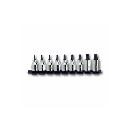 SERIE DI 9 CHIAVI A BUSSOLA PER VITI CON IMPRONTA TORX 233 1/2 " NTX/S9 USAG