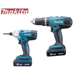 TRAPANO HP457 + TD127 3 BATTERIE 1.5AH 18V MAKITA