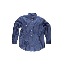 CAMICIA CAMICIA JEANS UOMO MANICA LUNGA BASIC B8700