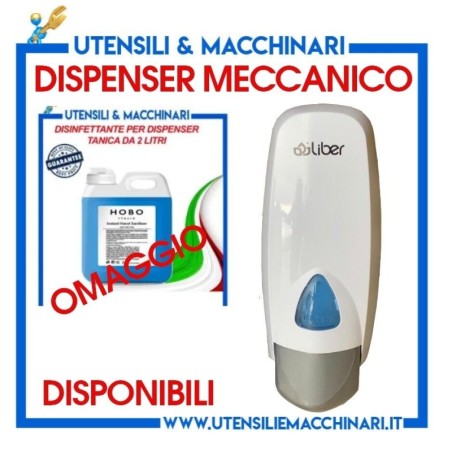 DISPENSER CON PULSANTE 500 ML  48 CON 2 LT DI GEL DISINFETTANTE IN OMAGGIO