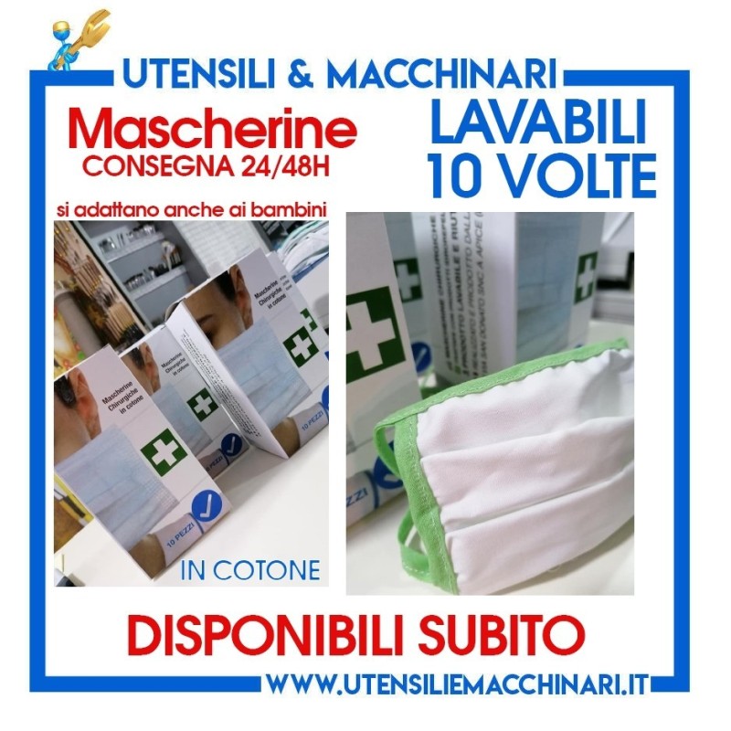 10 MASCHERINE IN COTONE LAVABILE Italiane